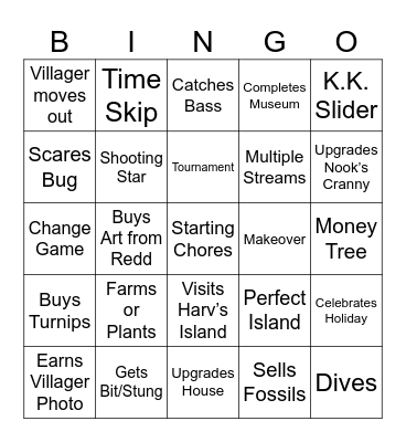 Dagnel AC Challenge Bingo Card