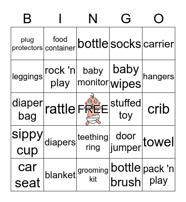 Baby Gift Bingo! Bingo Card