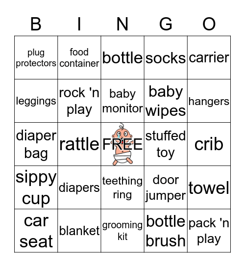 Baby Gift Bingo! Bingo Card