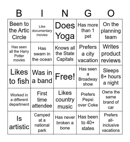 Together We Can Bingo Card