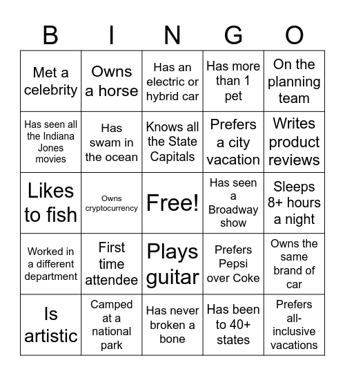 Together We Can Bingo Card