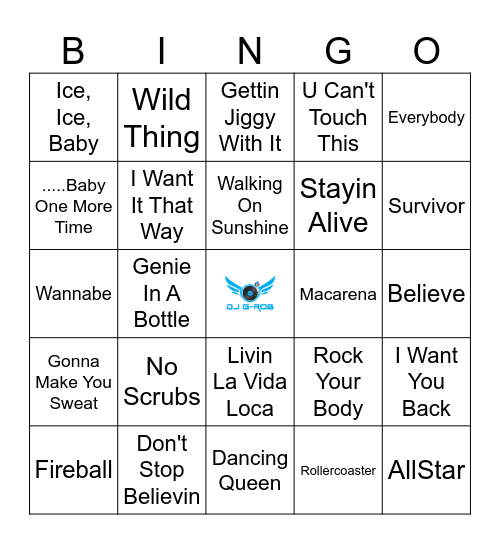 Sing-A-Long I Bingo Card