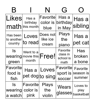 FIND SOMEONE WHO... Bingo Card
