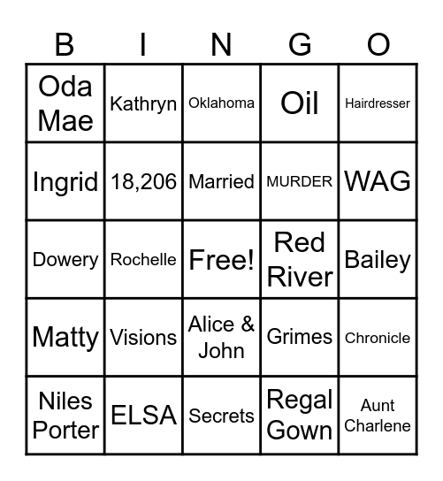UCAAB BINGO Card