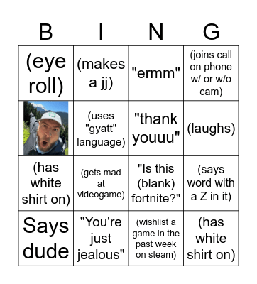 A Day In The Park Bingo Card