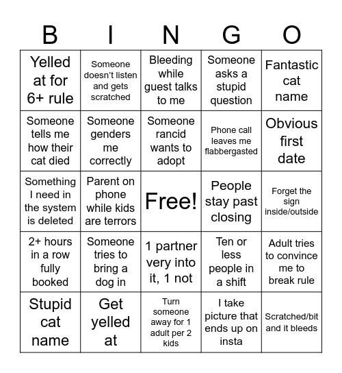 TCC: September Bingo Card