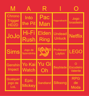 Bingo Nintendistas Comunistas - Nintendo Indie Direct + Partner Showcase - 27/08/2024 Bingo Card