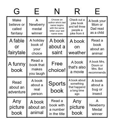 Explore Your Library! Bingo Card