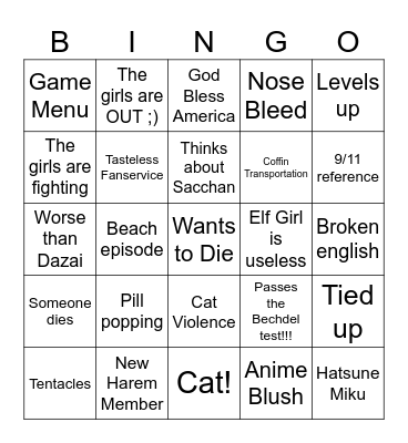 Isekai Shikkaku Bingo Card