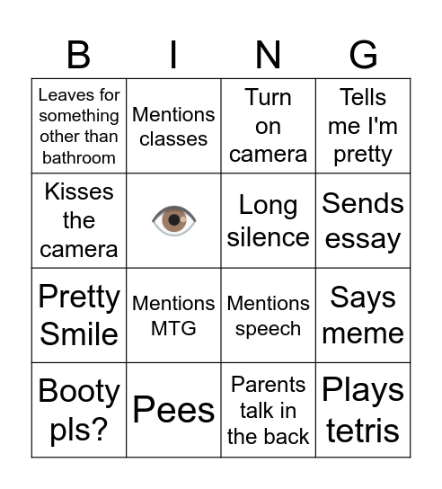 Alex Phone Bingo Card