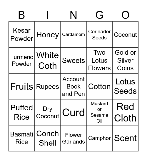 KM Navratri 2024 Bingo Card