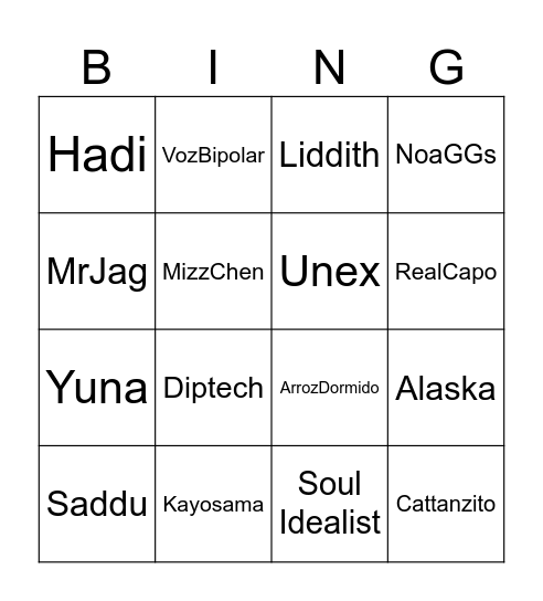 Pixel Box Arena - Fichajes Bingo Card