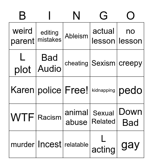 Tomorrow's Teachings Bingo Card