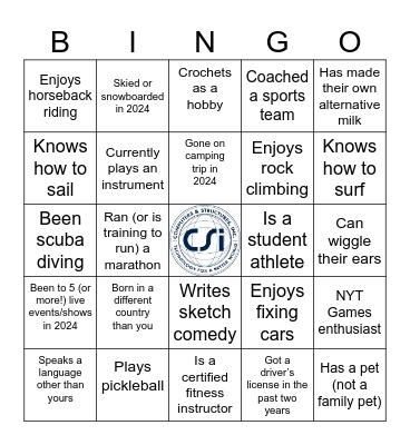 SE Pathways Bingo Card