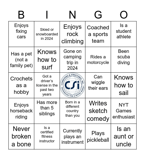 SE Pathways Bingo Card