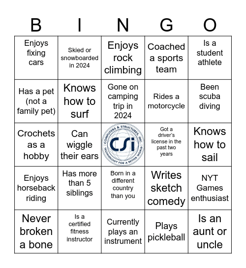 SE Pathways Bingo Card