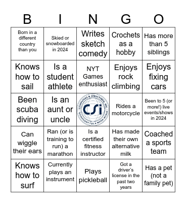 SE Pathways Bingo Card