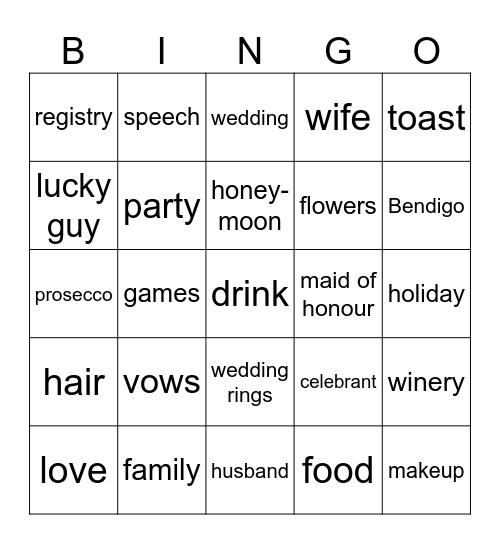 Hen's bingo Card