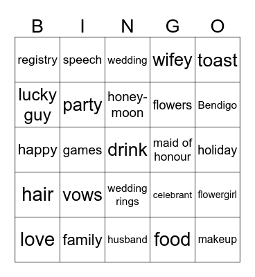 Hen's bingo Card