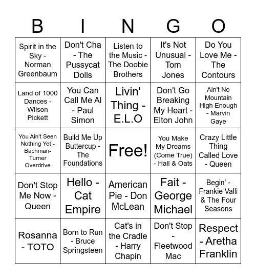 Cat Rescue Card #1 Bingo Card