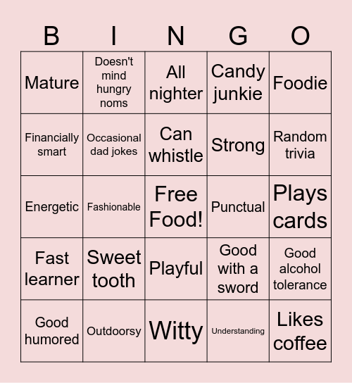 Seinabón' Type Bingo Card