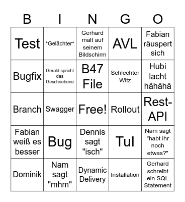 CRETA Bingo Card