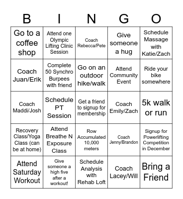 Ready 2 Live Bingo Card