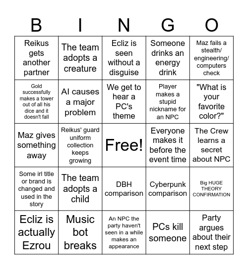 QSO BINGO Card