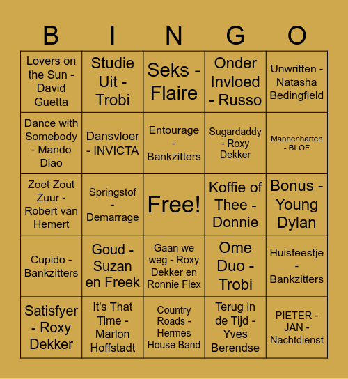 WILDE MUZIEK Bingo Card