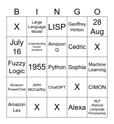 Amazon AI Day Bingo Card