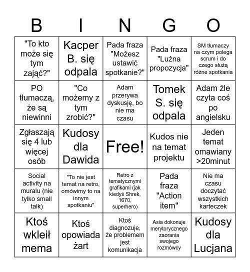 Retro Bingo Card