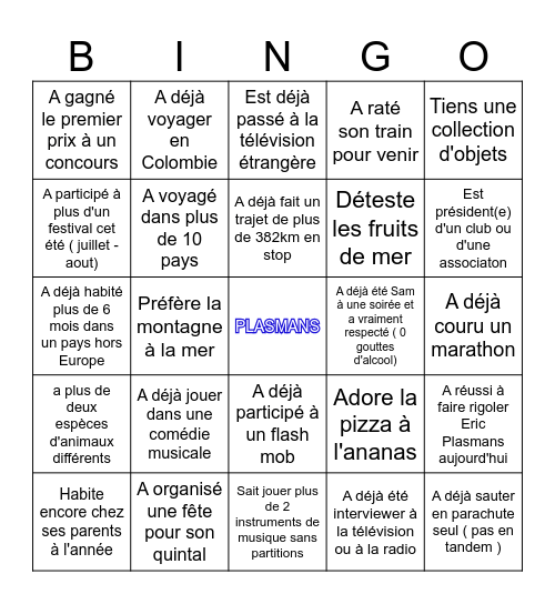 BINGO CONNEXIONS Bingo Card