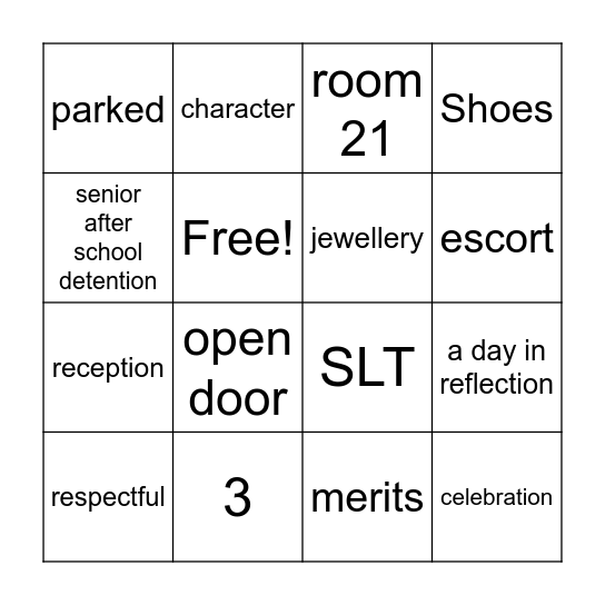 Standard Operating Procedures 2024-25 Bingo Card