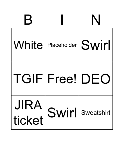 Farewell, Kim! Bingo Card