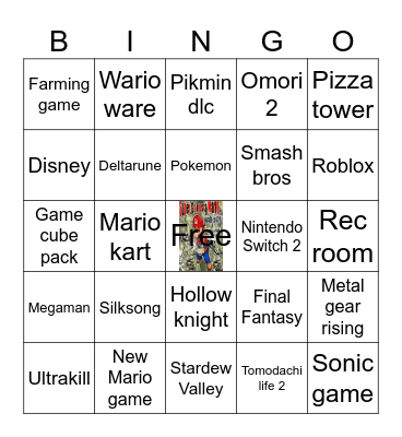 Nintendo Direct 2024 Bingo Card