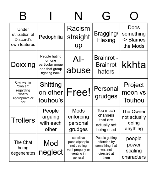 K.U Daily Drama Bingo Board Bingo Card