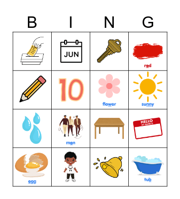 Unit 3: Phonics Bingo Card