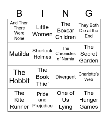 Book Bingo Card