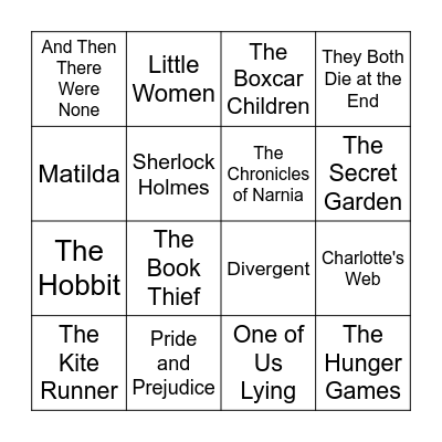 Book Bingo Card