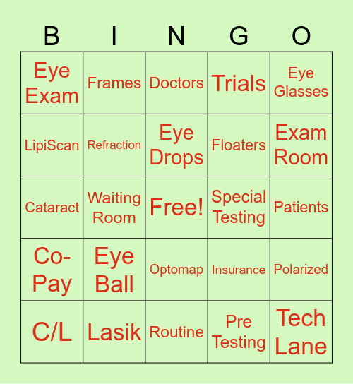 Team Building Bingo Card