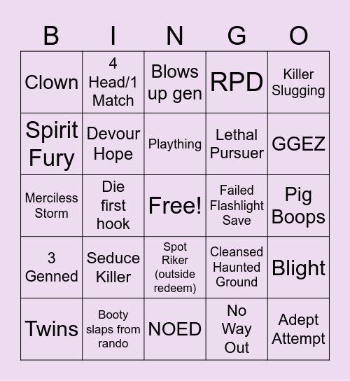 SOOPATHON Bingo Card