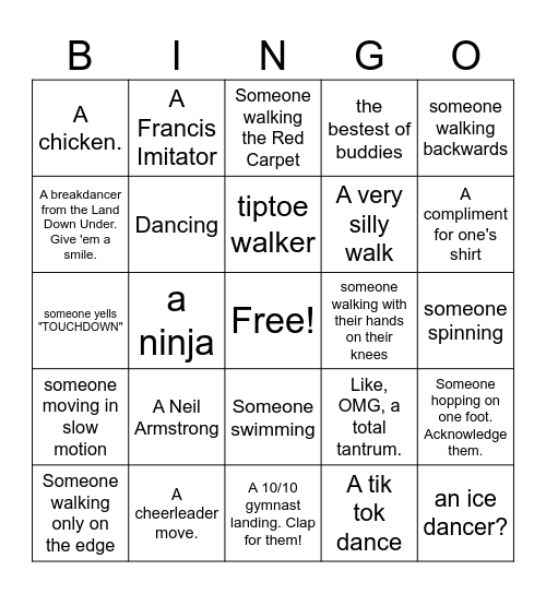 Funambulist Bingo Card