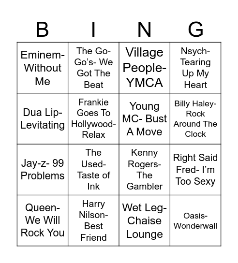 Radio Bingo ABC Coverall Bingo Card