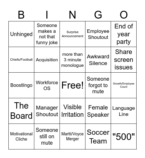 Card 3 Bingo Card