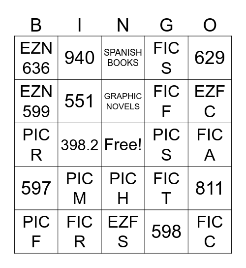 5-6TH LIBRARY Bingo Card