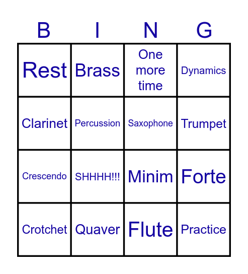Wind Wizards Bingo Card