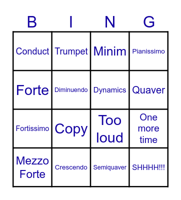 Wind Wizards Bingo Card