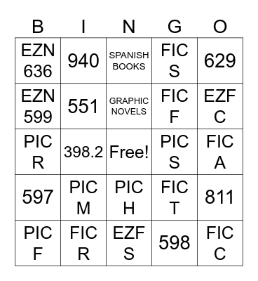 LIBRARY Bingo Card