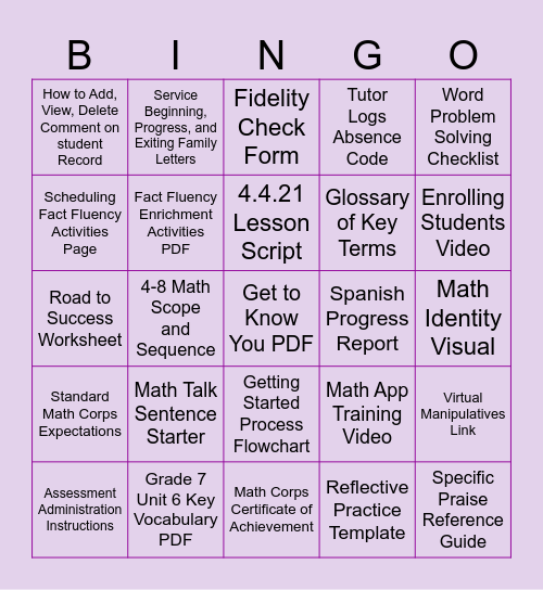 Bingo Card