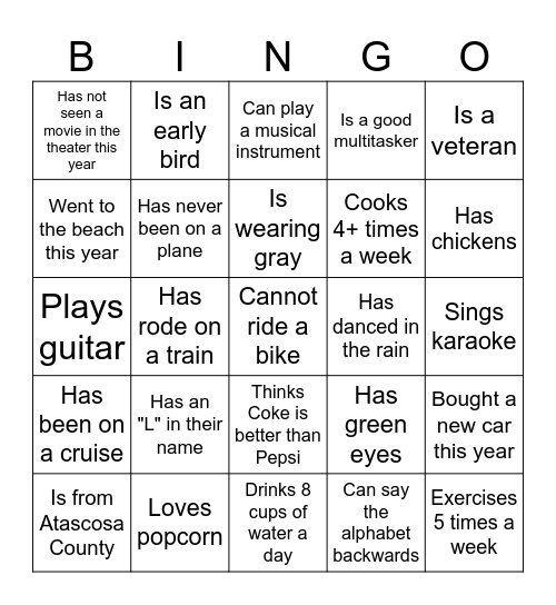 Methodist Hospital Atascosa Bingo Card